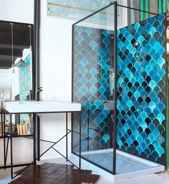 Turquoise Coloured Decorative Wall Tiles